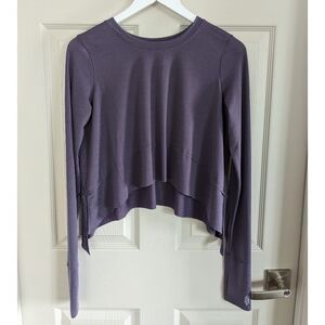 FREE PEOPLE FP Movement Tempo Long Sleeve Active Top Blackberry